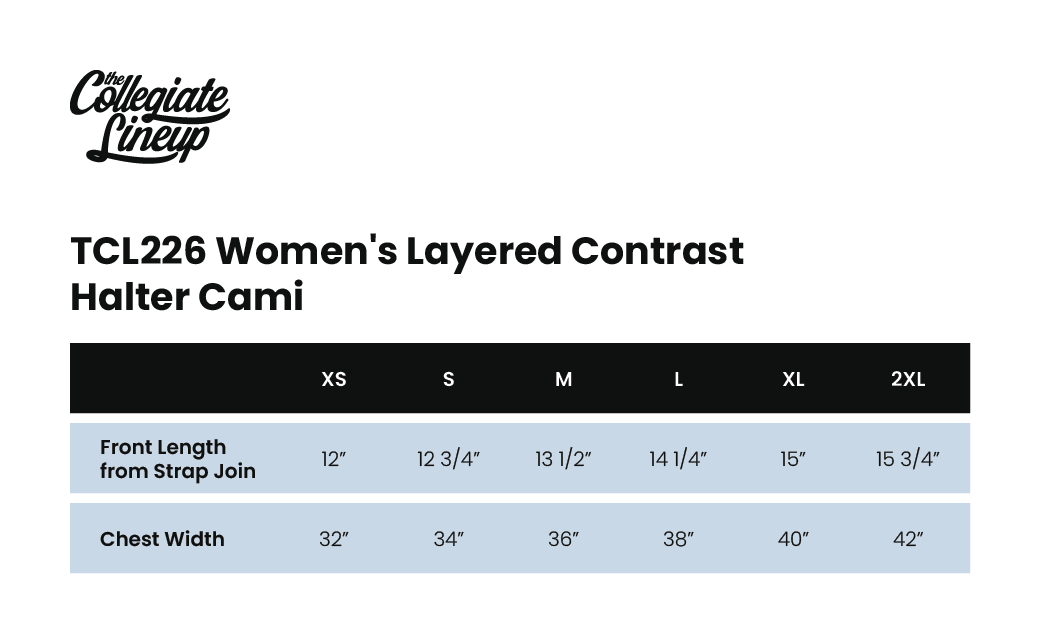 Size Chart 1 for University of South Carolina #25826