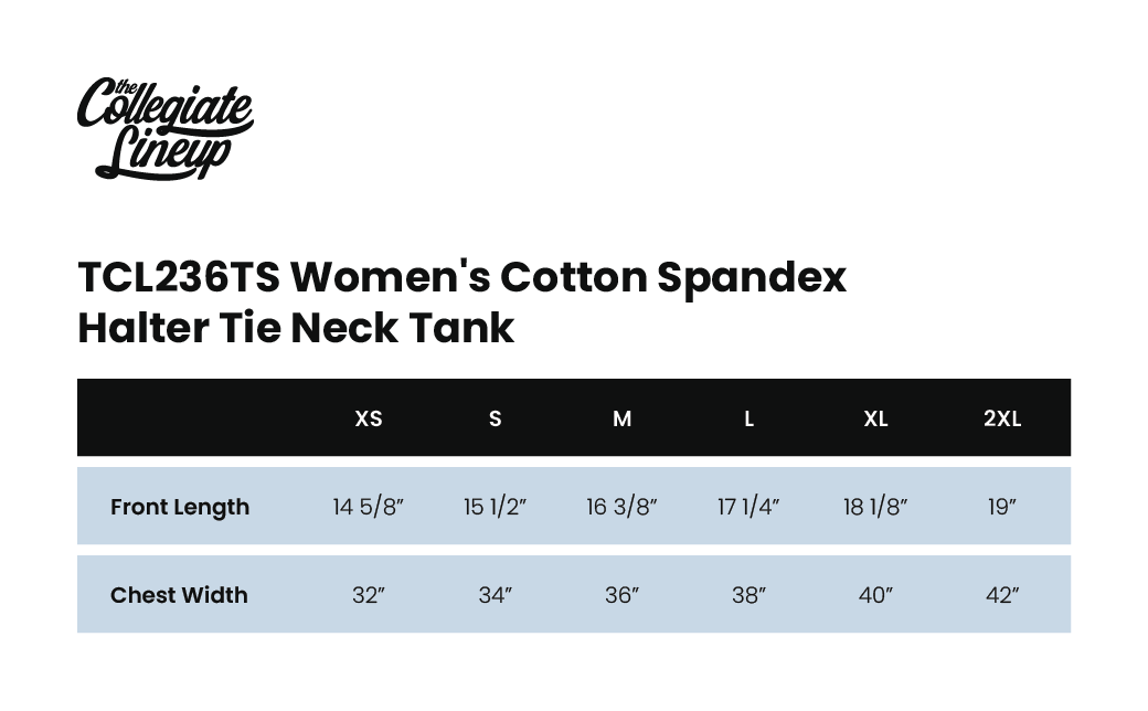 Size Chart 3 for Alpha Xi Delta University of South Carolina #23794 Individual Shipping
