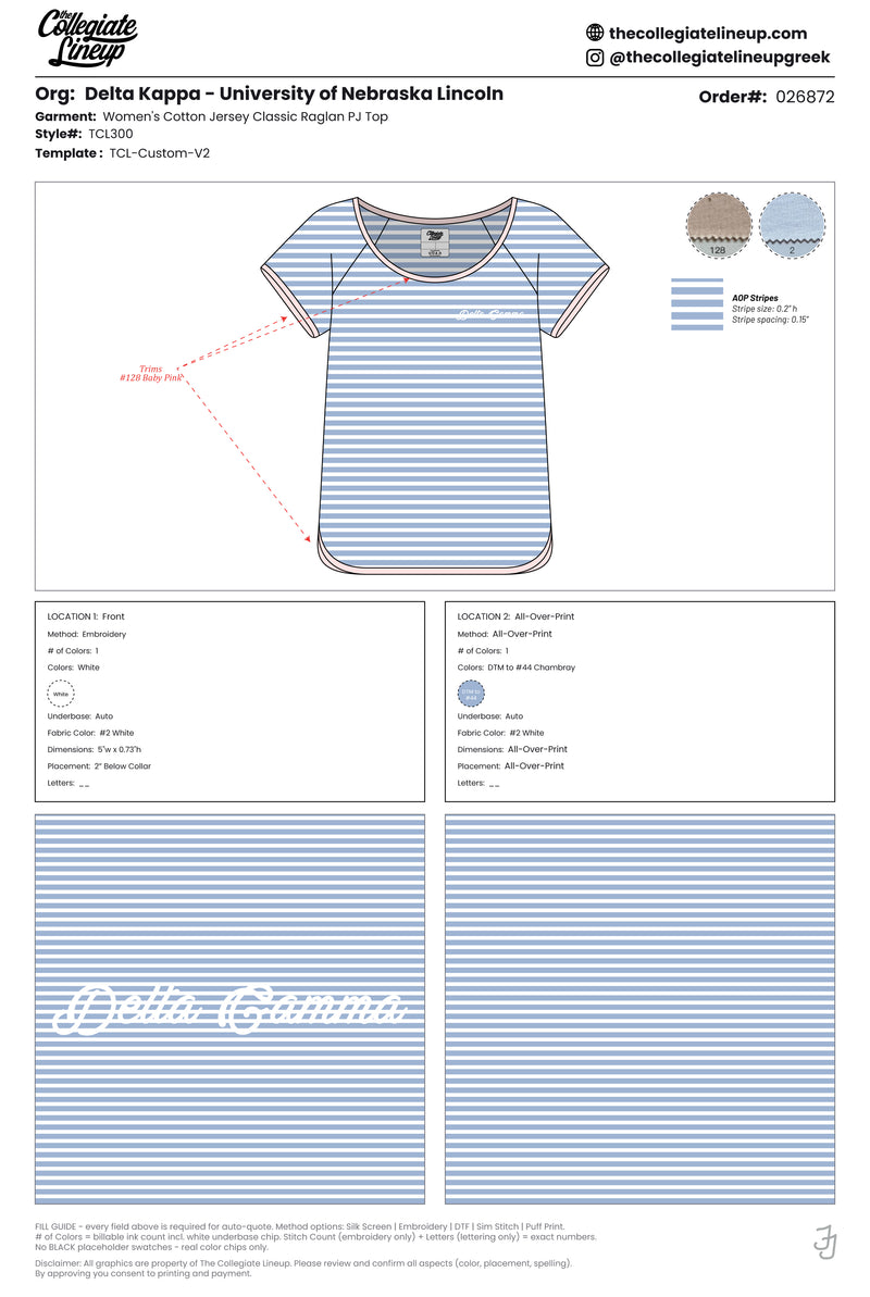 WOMEN'S COTTON JERSEY CLASSIC RAGLAN PJ TOP — TCL343