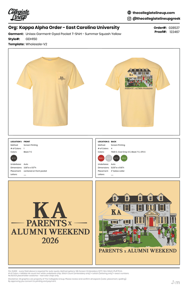 GARMENT-DYED POCKET T-SHIRT — Summer Squash Yellow
