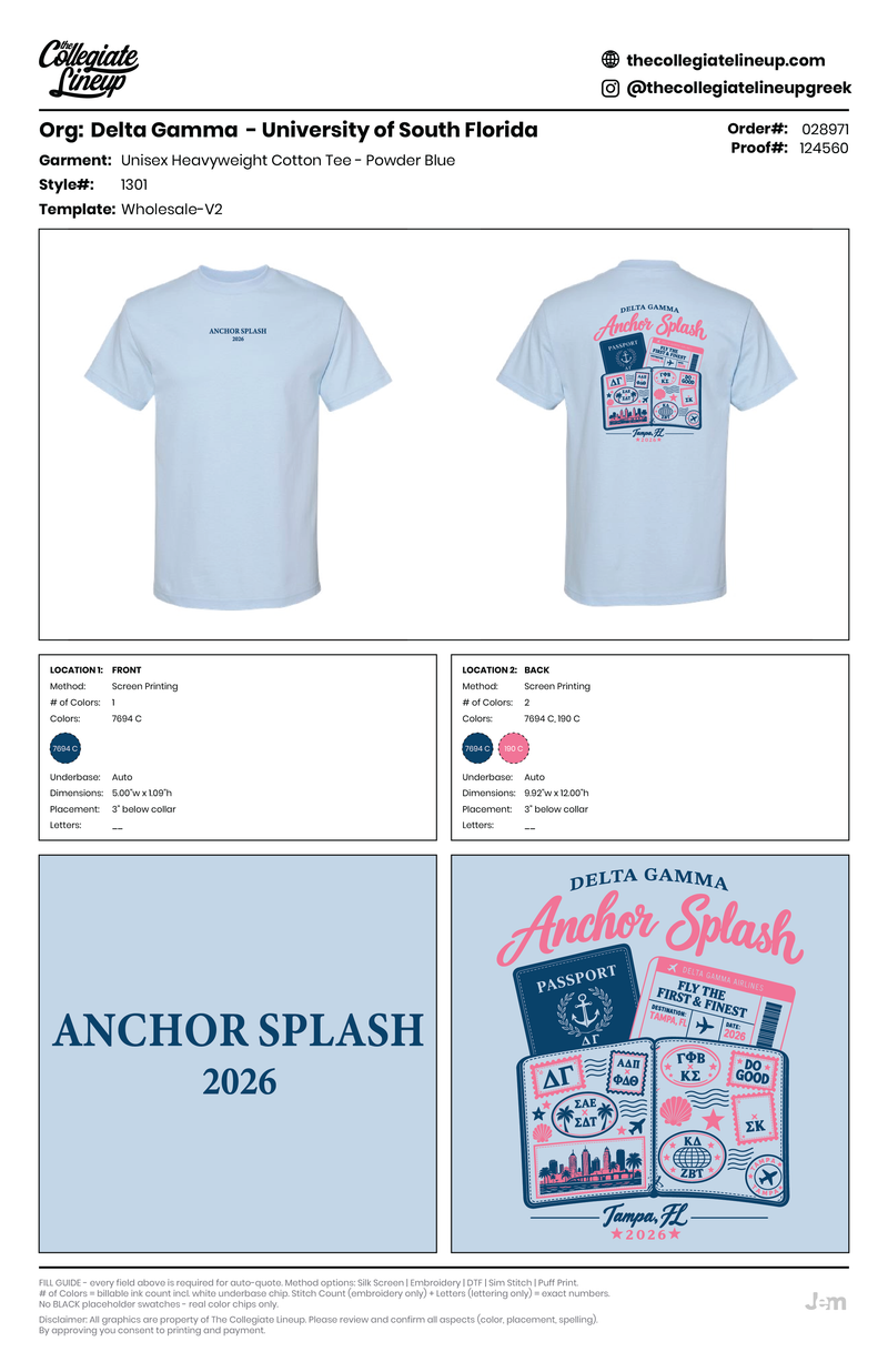 UNISEX HEAVYWEIGHT COTTON TEE — Powder Blue