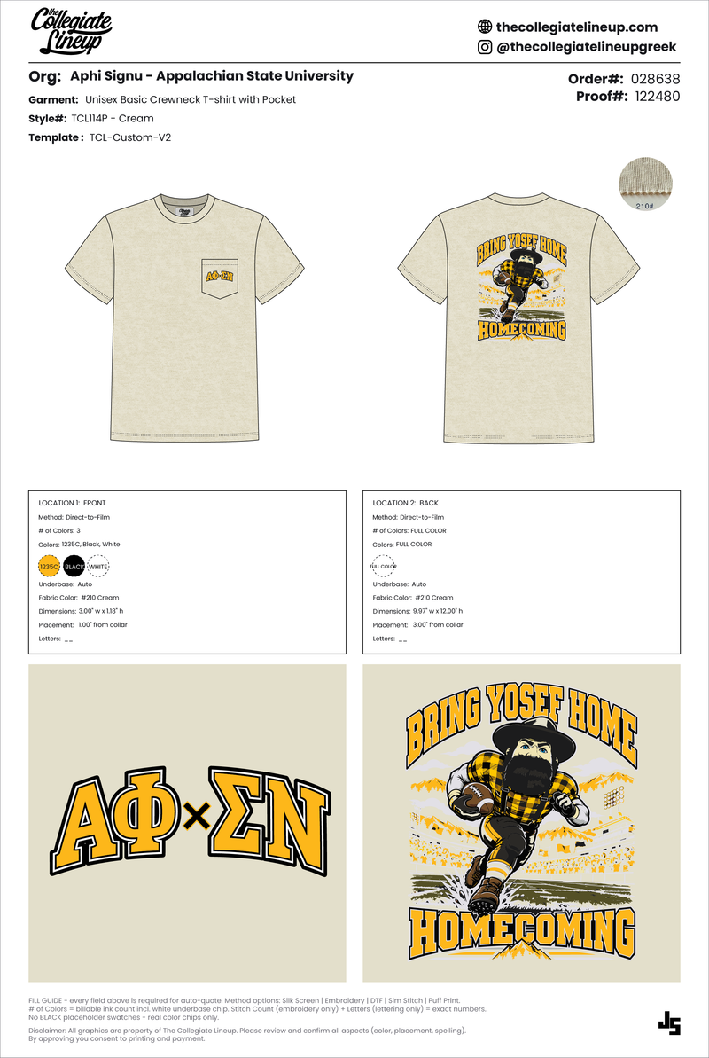 UNISEX BASIC CREWNECK T-SHIRT — Yellow or white