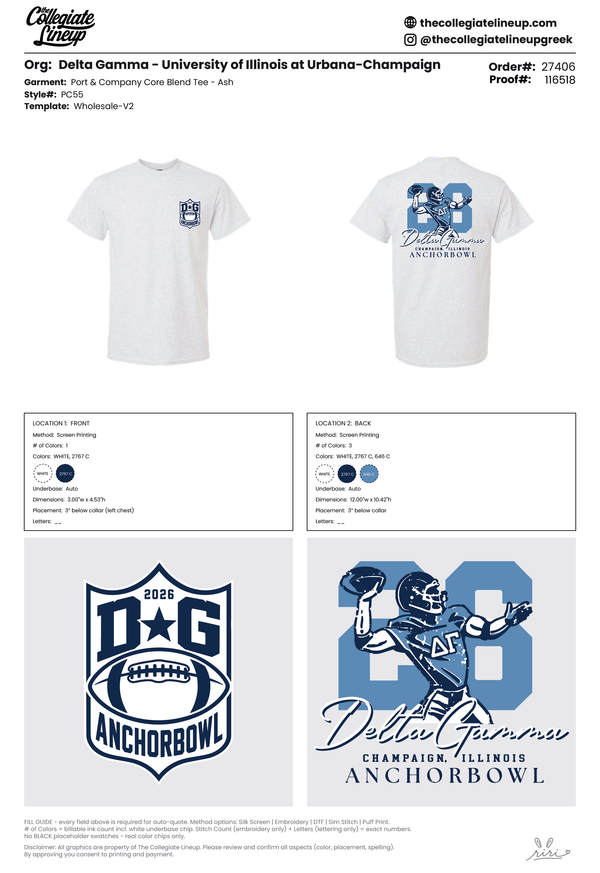 Delta Gamma University of Illinois at Urbana-Champaign #27406 T-Shirt