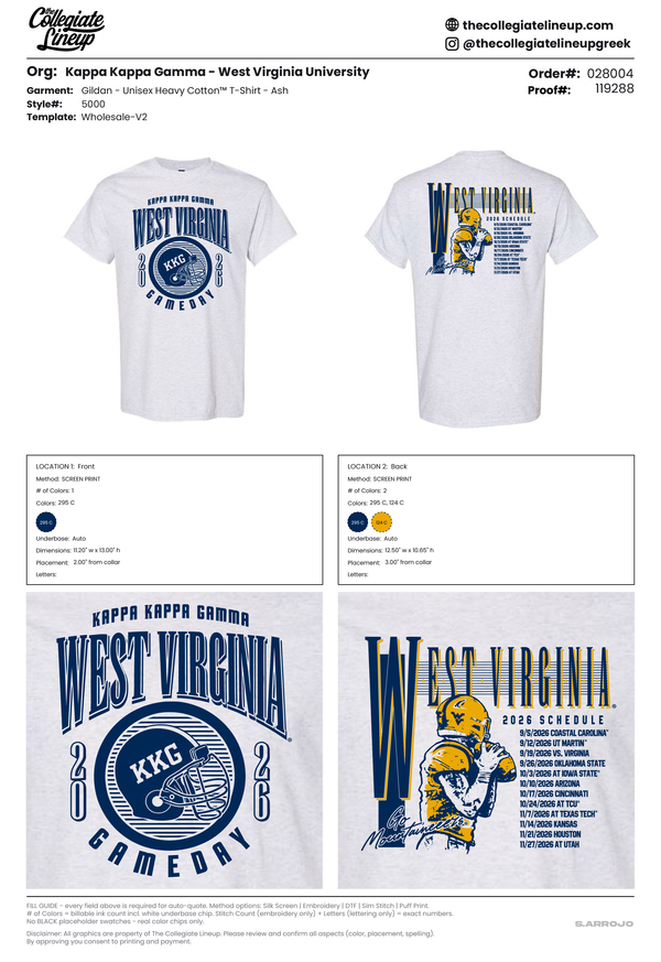 Kappa Kappa Gamma West Virginia University #28004