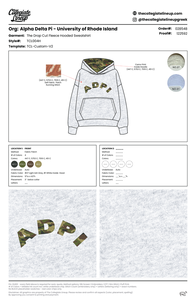 THE DROP CUT FLEECE HOODED SWEATSHIRT