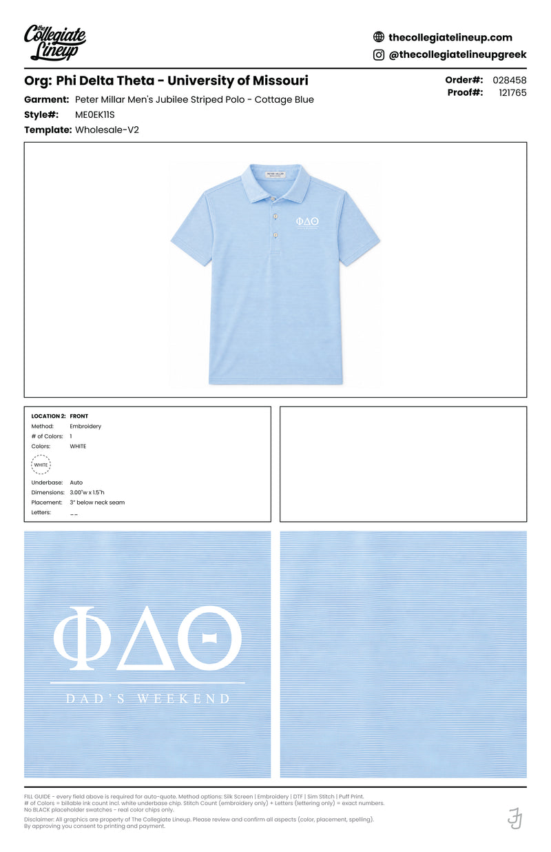 Peter Millar Men's Jubilee Striped Polo ME0EK11S — Customer Request