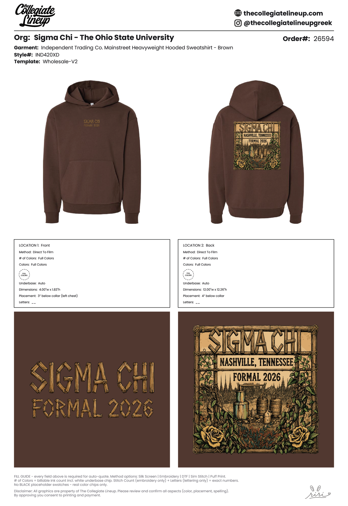 Unisex Mainstreet Hooded Sweatshirt — Brown