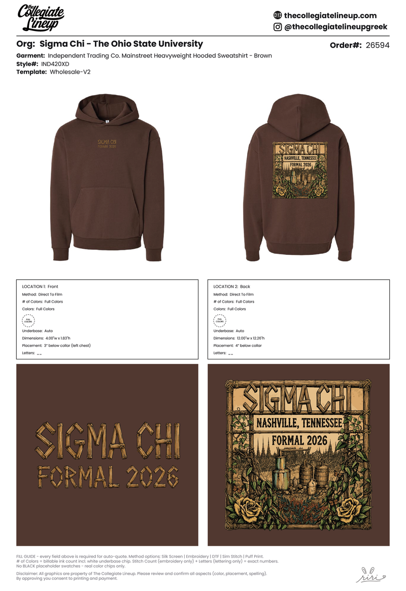 Unisex Mainstreet Hooded Sweatshirt — Brown