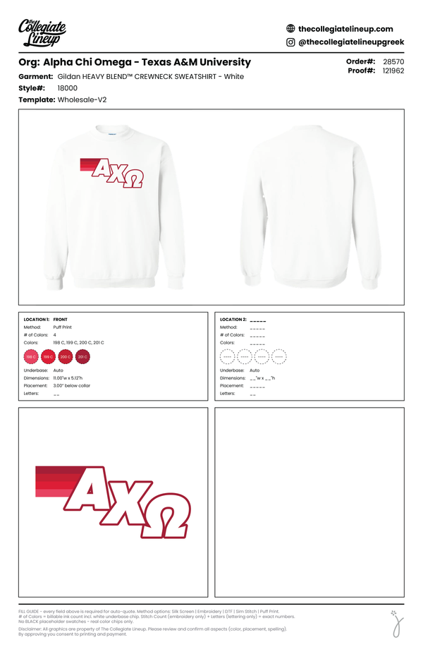 Alpha Chi Omega Texas A&M University #28570 (Individual Shipping)