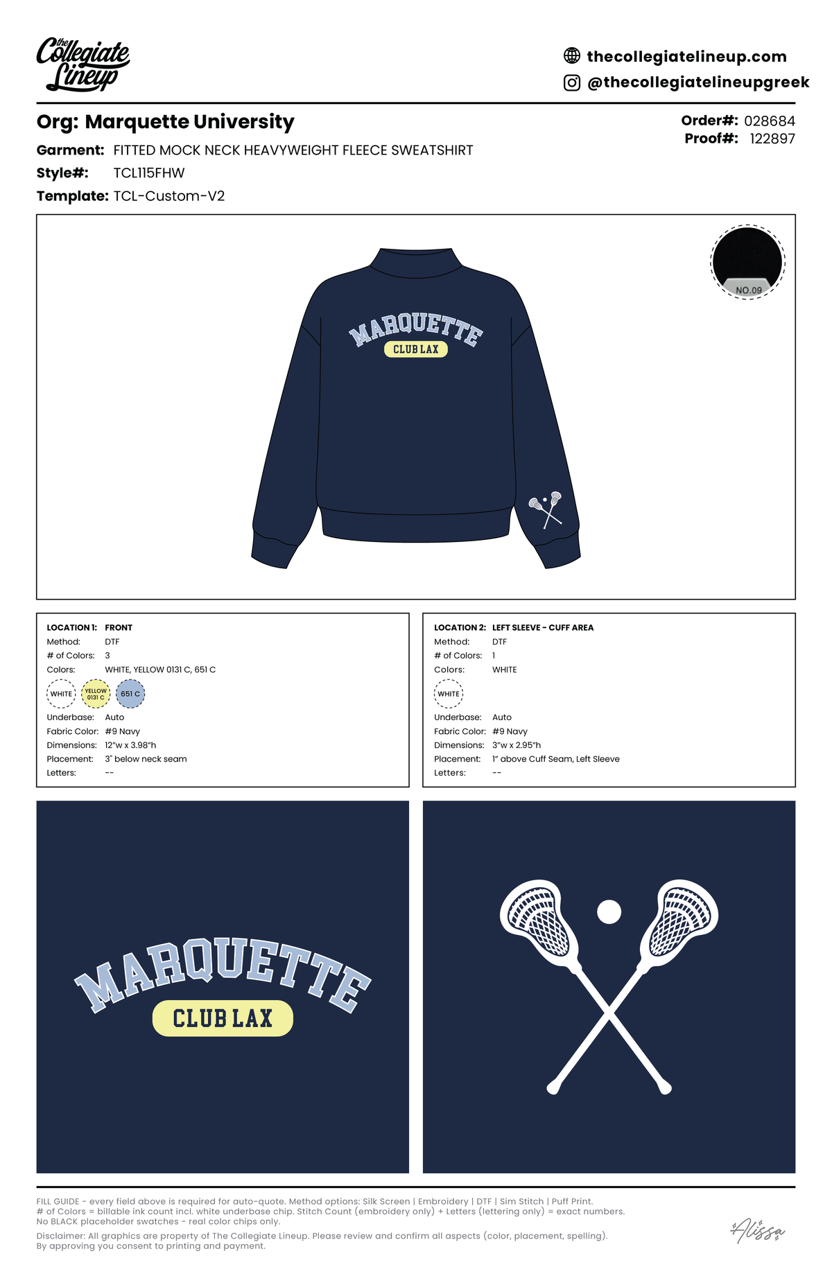 FITTED MOCK NECK HEAVYWEIGHT FLEECE SWEATSHIRT