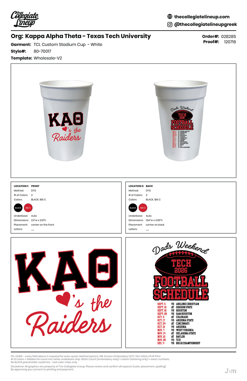 TCL Custom Stadium Cup — White