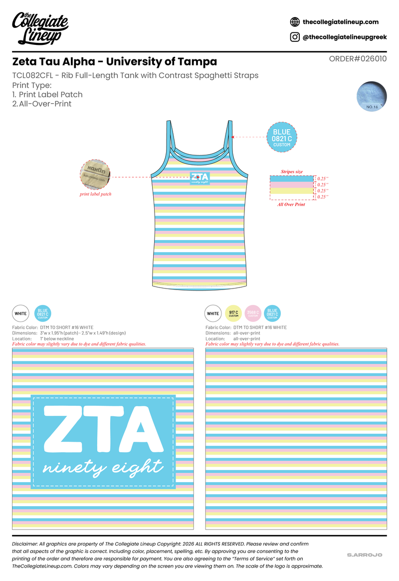 Zeta Tau Alpha University of Tampa #26010