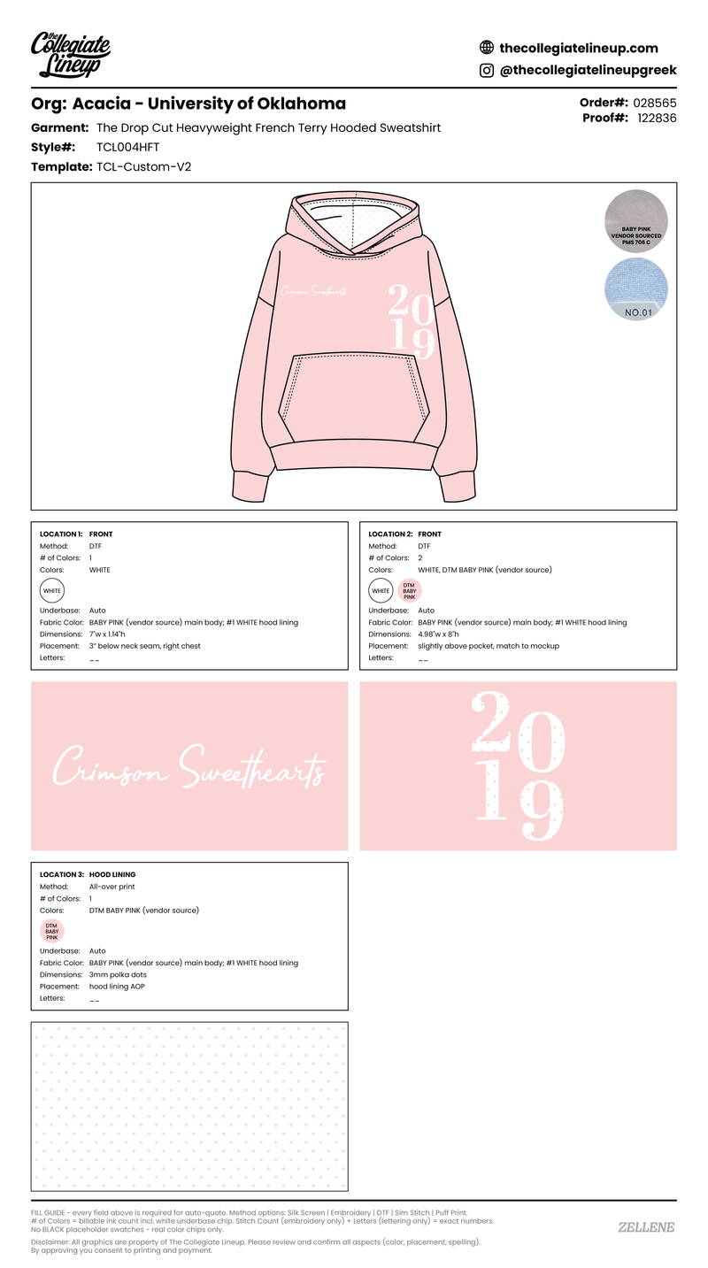 THE DROP CUT FRENCH TERRY HOODED SWEATSHIRT — Baby Pink
