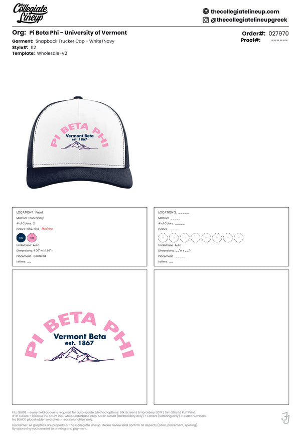 Pi Beta Phi University of Vermont #27970