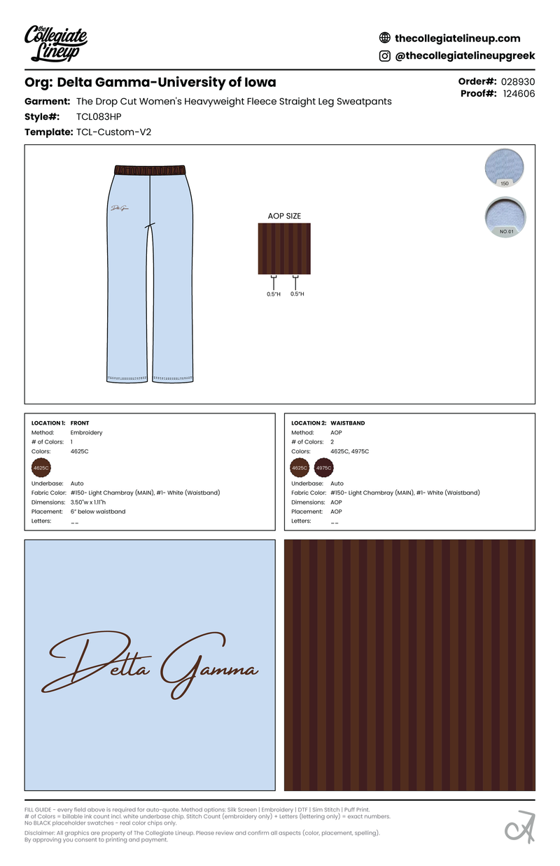 HEAVYWEIGHT FLEECE STRAIGHT LEG SWEATPANTS — Sky Blue