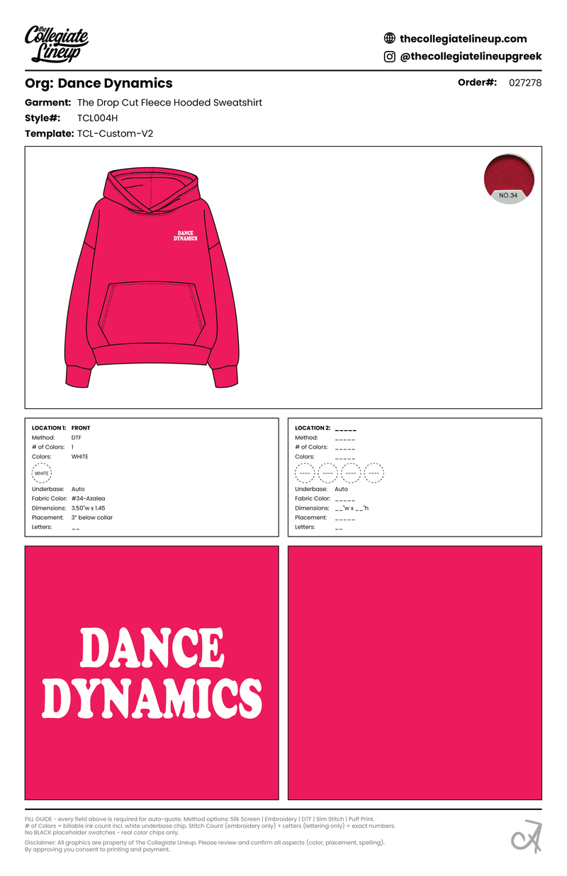 THE DROP CUT FLEECE HOODED SWEATSHIRT — Light Pink