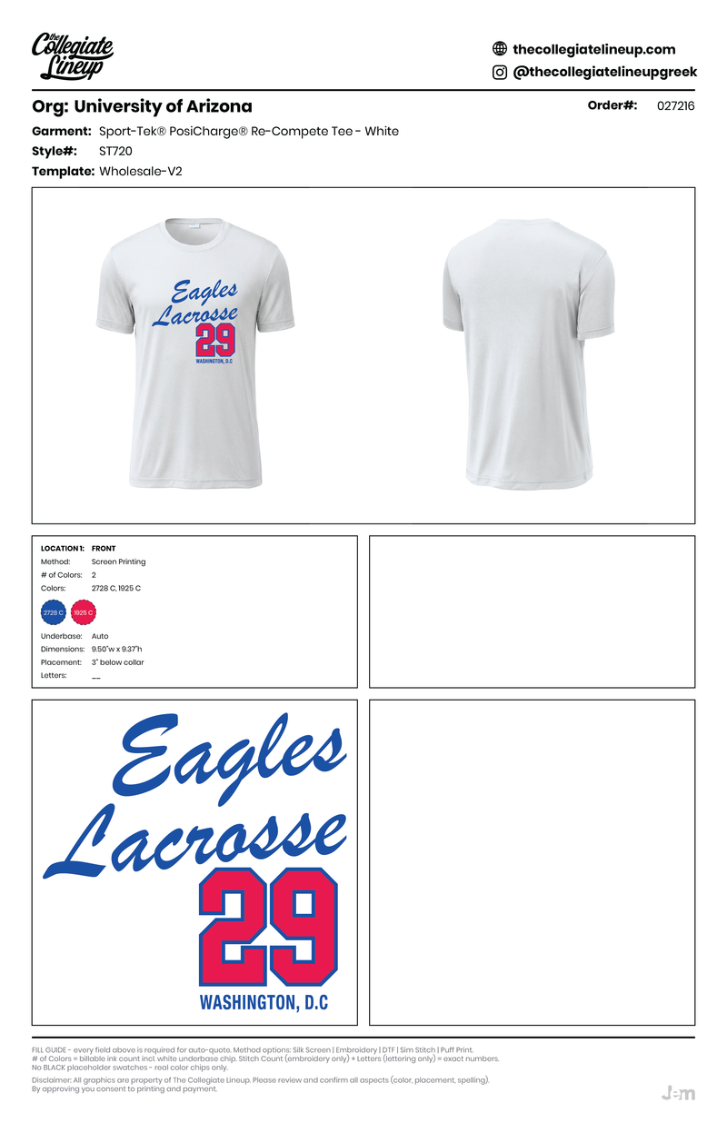 PosiCharge® Re-Compete Tee — White