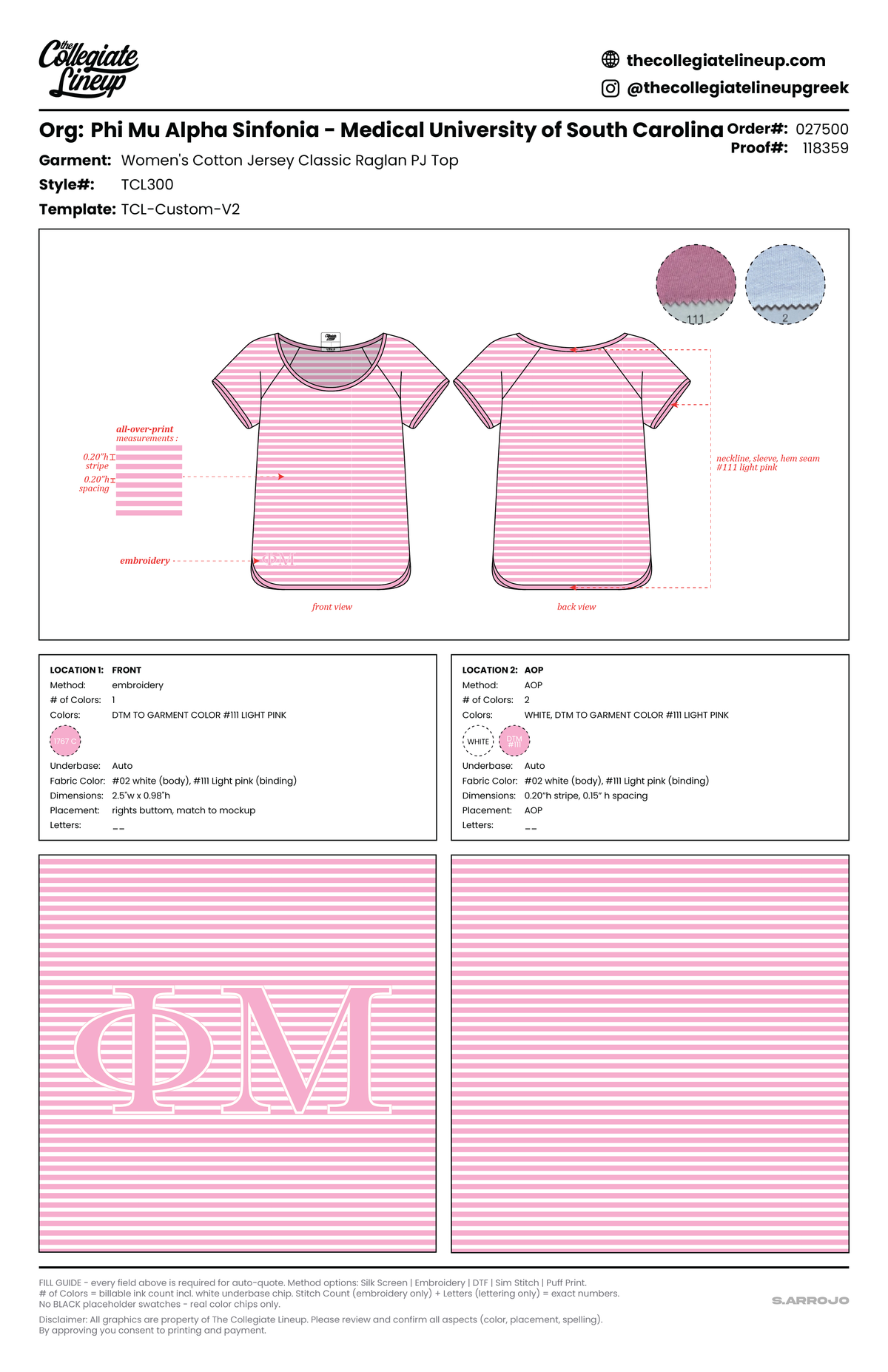 WOMEN'S COTTON JERSEY CLASSIC RAGLAN PJ TOP
