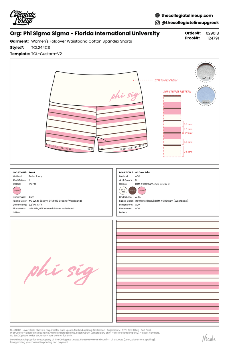 WOMEN'S FOLDOVER WAISTBAND COTTON SPANDEX SHORTS — baby pink  not coral