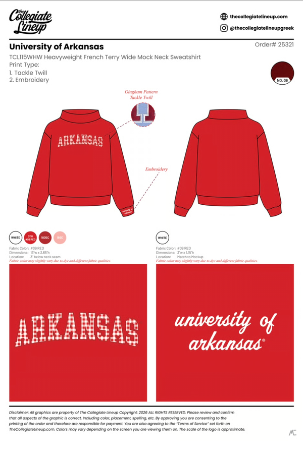 Arkansas Merch  #25321 Individual Shipping