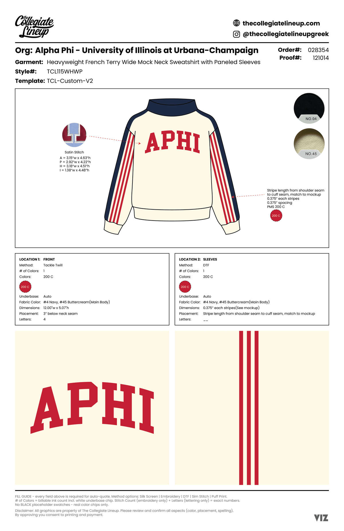 HEAVYWEIGHT FRENCH TERRY WIDE MOCK NECK SWEATSHIRT WITH PANELED SLEEVES