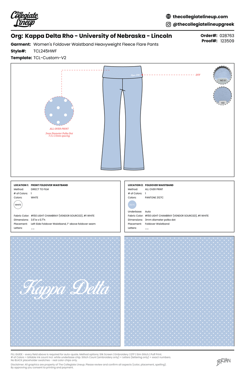 WOMEN'S FOLDOVER WAISTBAND HEAVYWEIGHT FLEECE FLARE PANTS — UNC shade of light blue