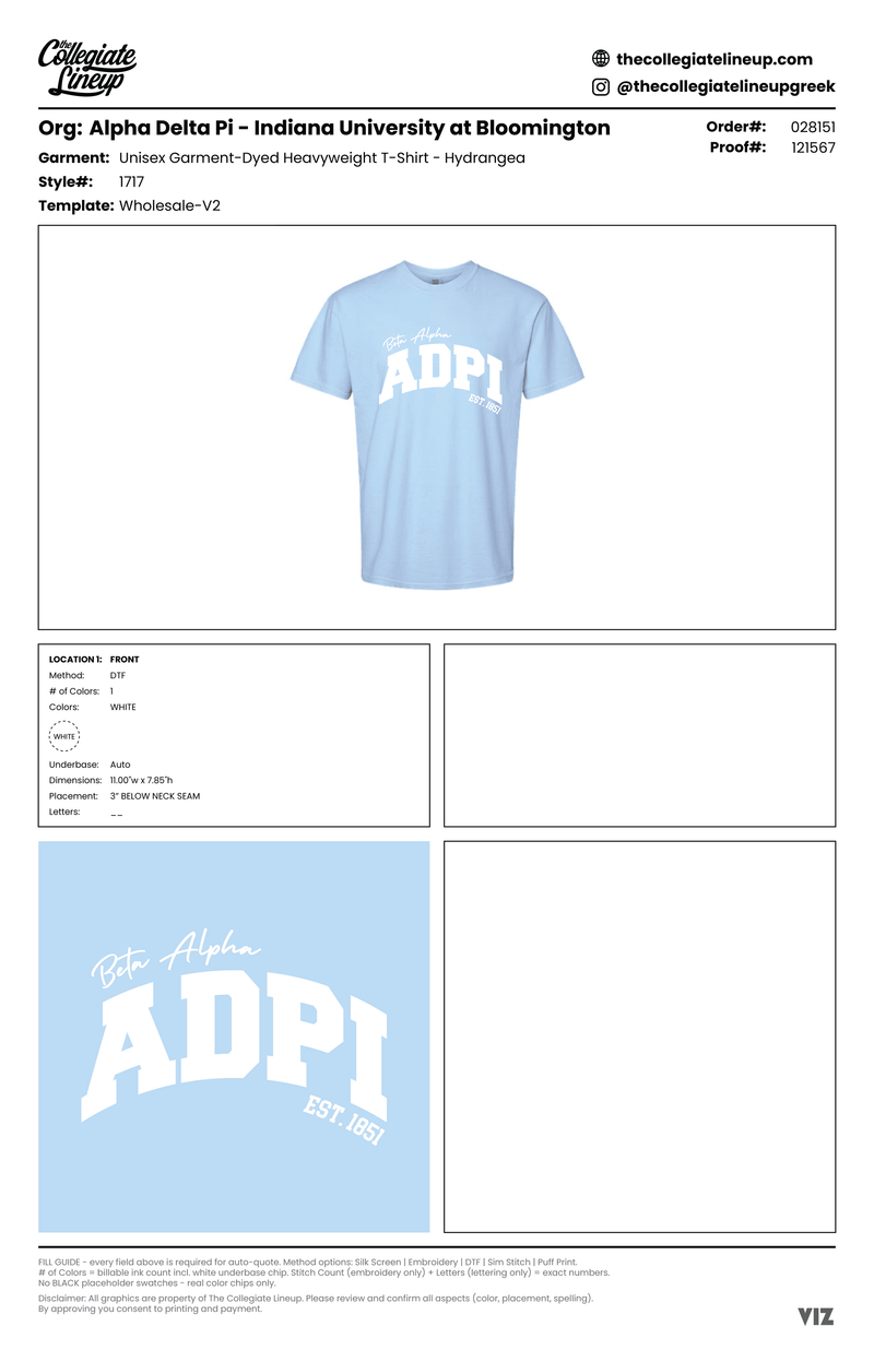 GARMENT-DYED HEAVYWEIGHT T-SHIRT — Light Blue