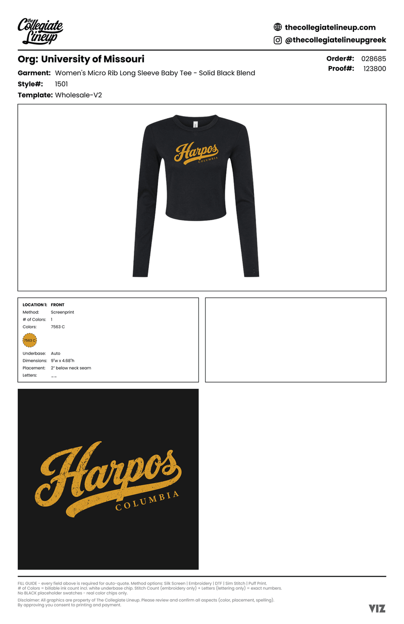WOMEN'S MICRO RIB LONG SLEEVE BABY TEE — Solid Black Blend