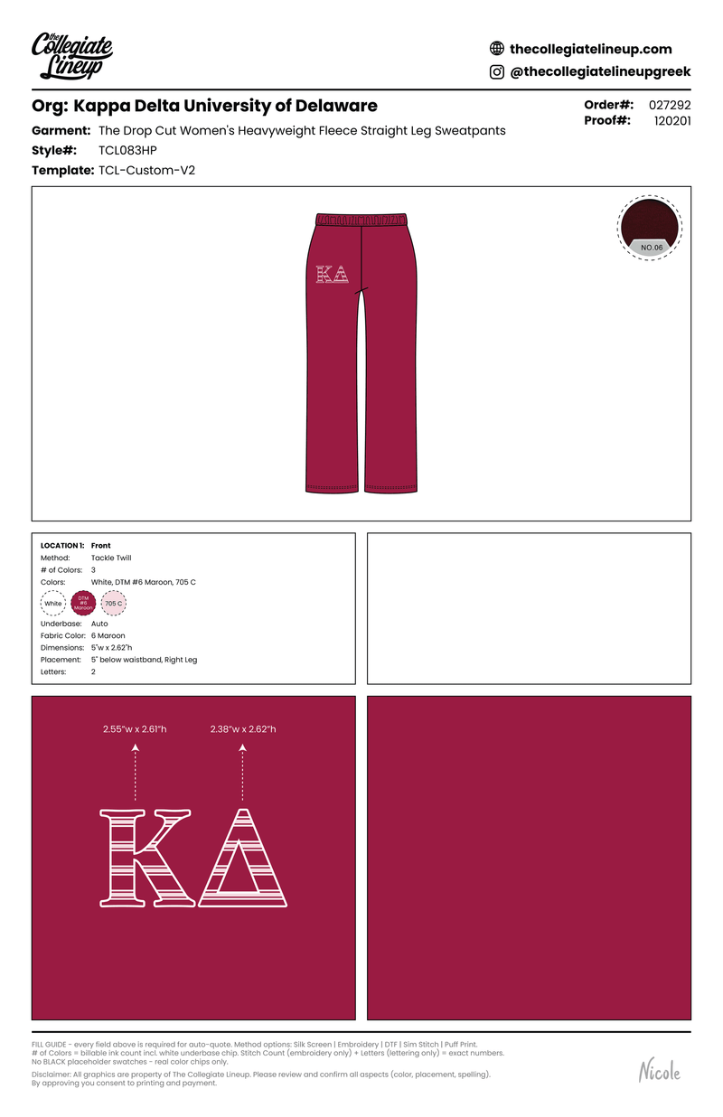 Heavyweight Fleece Straight Leg Sweatpants