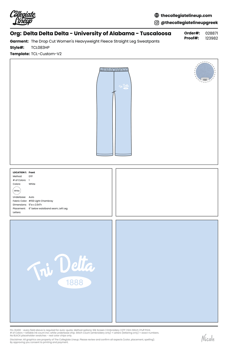 HEAVYWEIGHT FLEECE STRAIGHT LEG SWEATPANTS