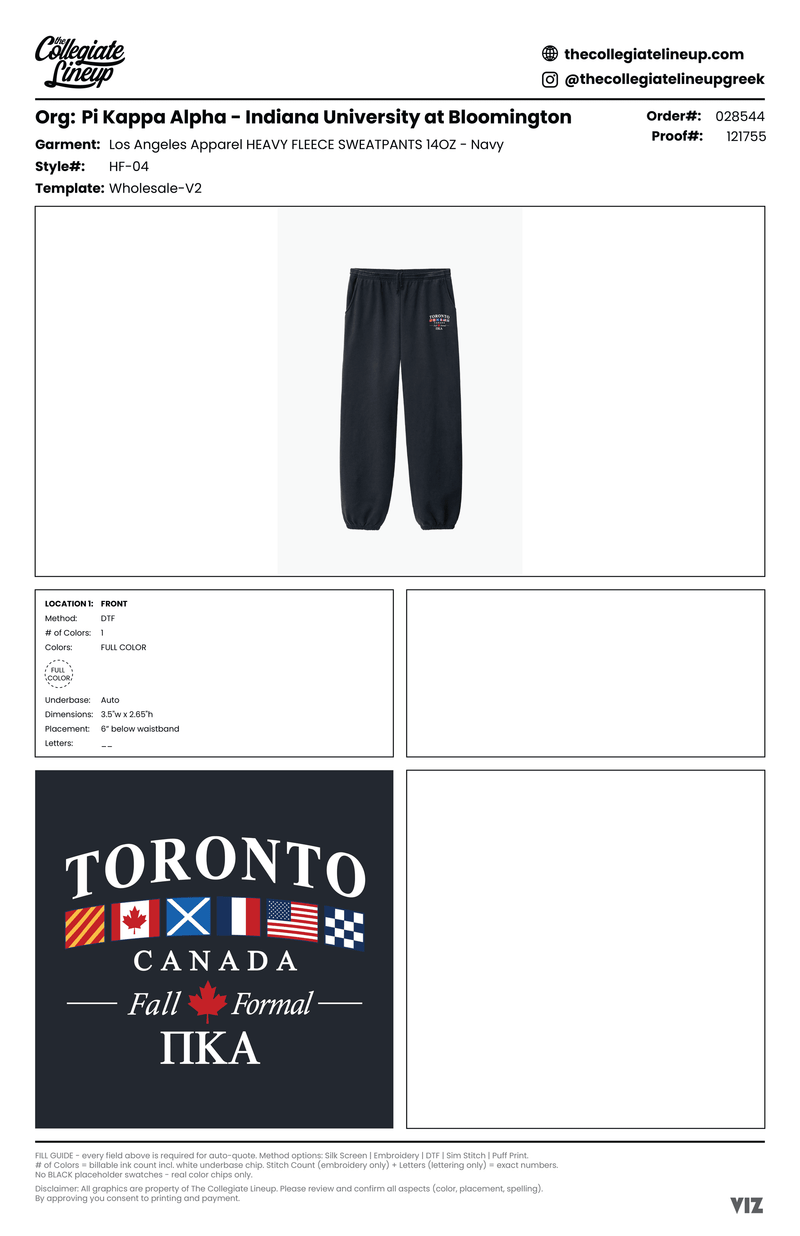 HEAVY FLEECE SWEATPANTS 14OZ — Navy