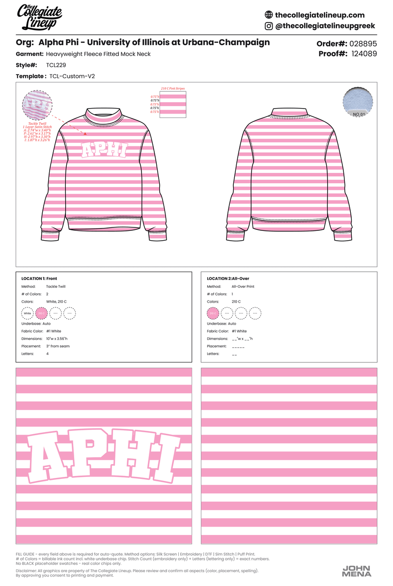 HEAVYWEIGHT FLEECE FITTED MOCK NECK SWEATSHIRT