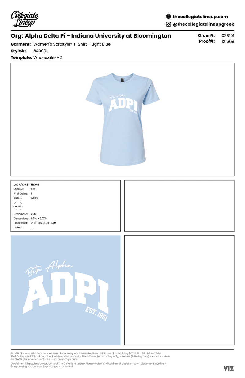 WOMEN'S SOFTSTYLE® T-SHIRT - 64000L — Light Blue