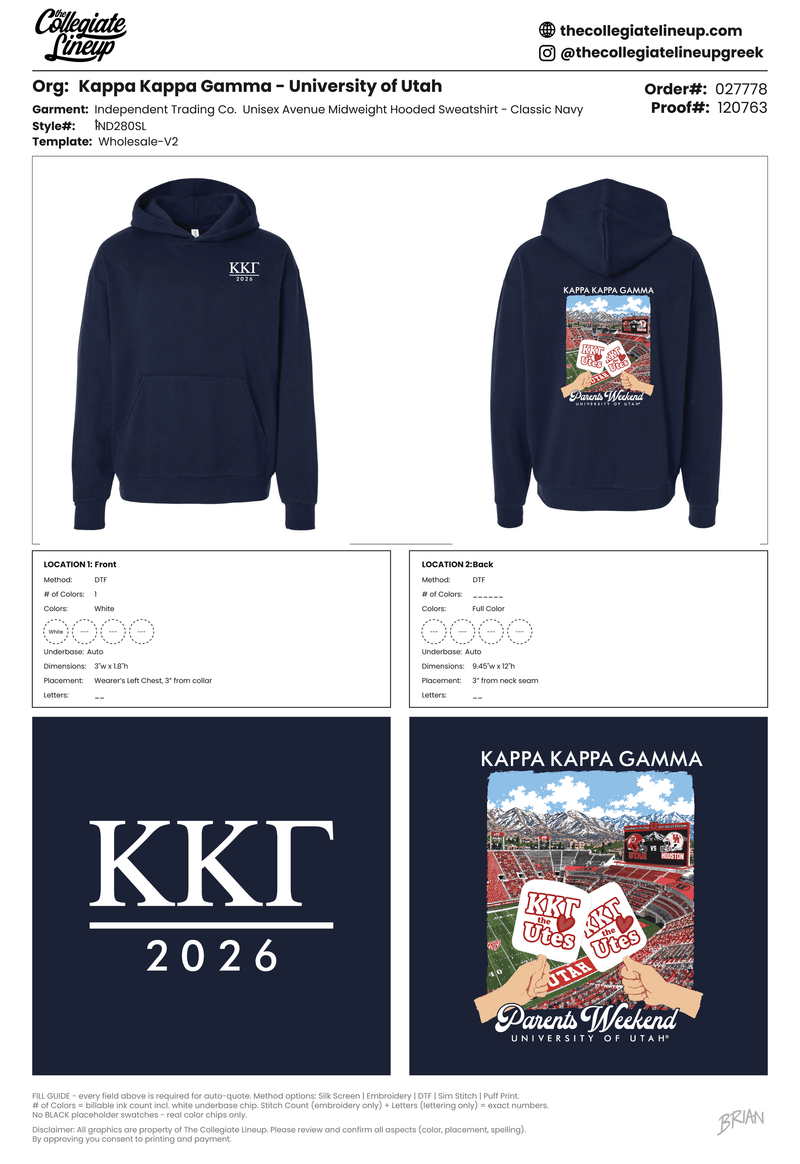 Avenue Hooded Sweatshirt — Midnight