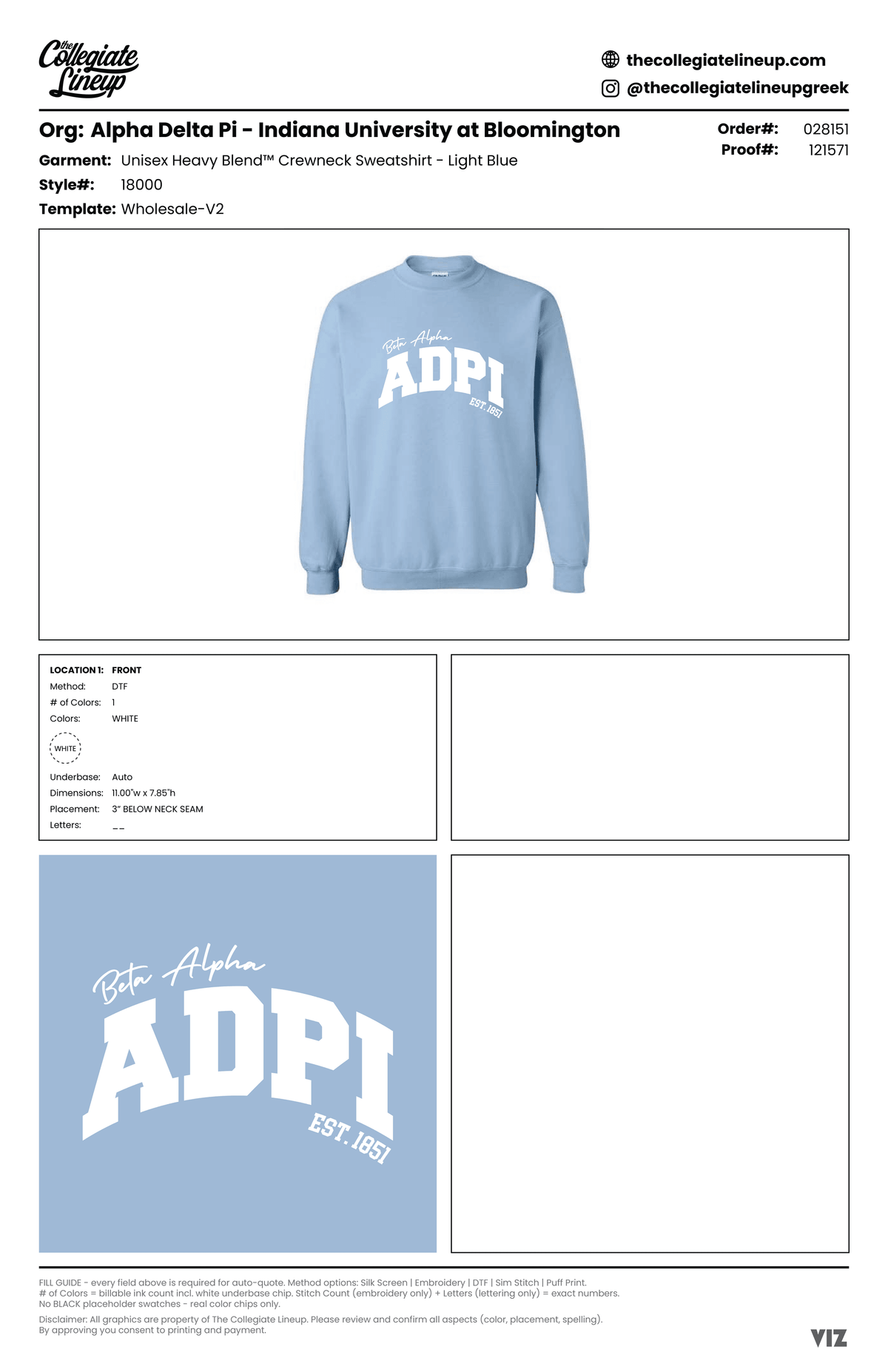 HEAVY BLEND™ CREWNECK SWEATSHIRT — Light Blue
