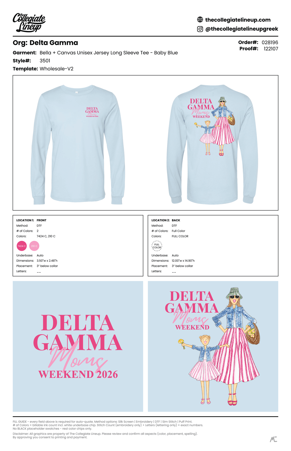 UNISEX JERSEY LONG SLEEVE TEE — Baby Blue