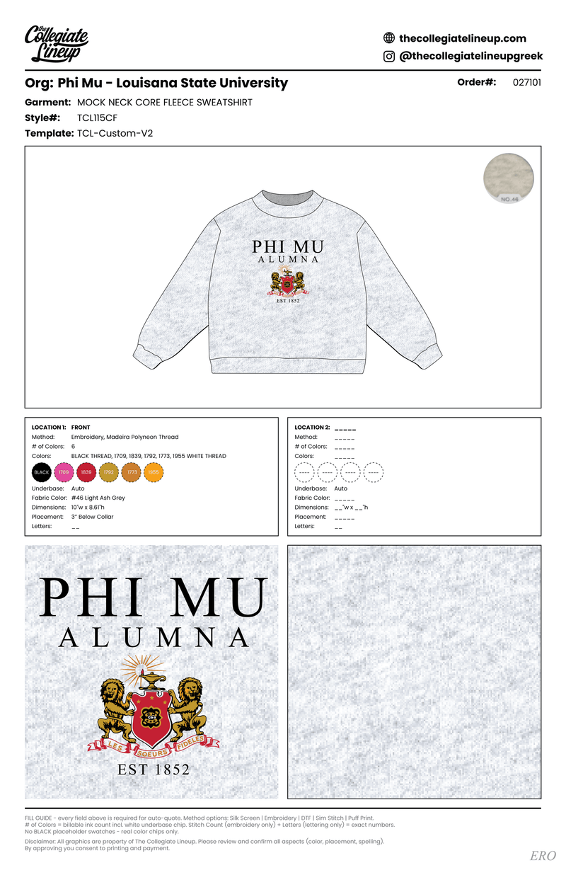 CORE FLEECE MOCK NECK SWEATSHIRT