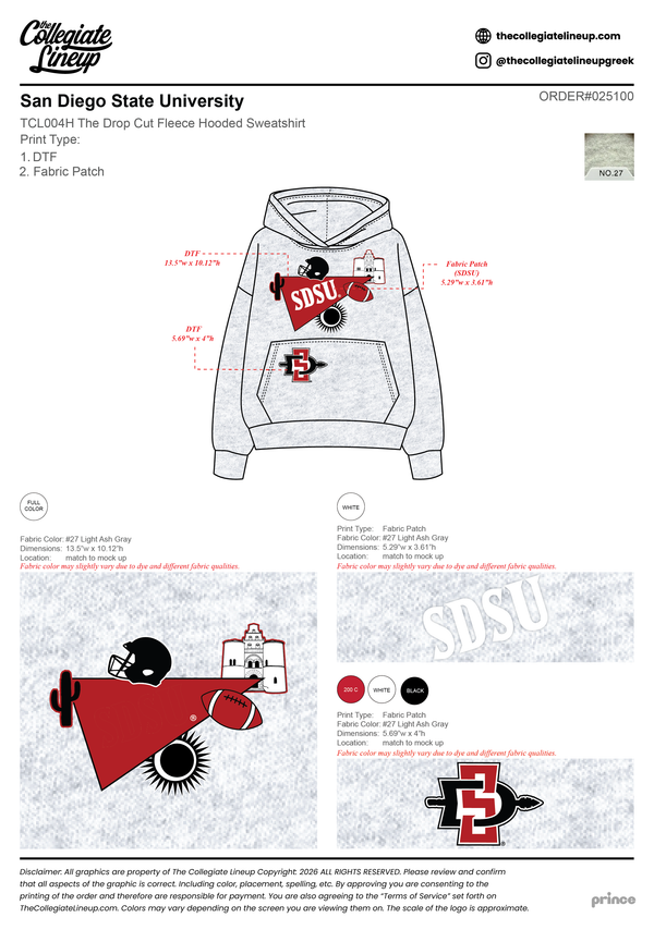 San Diego State University #25100 Individual Shipping