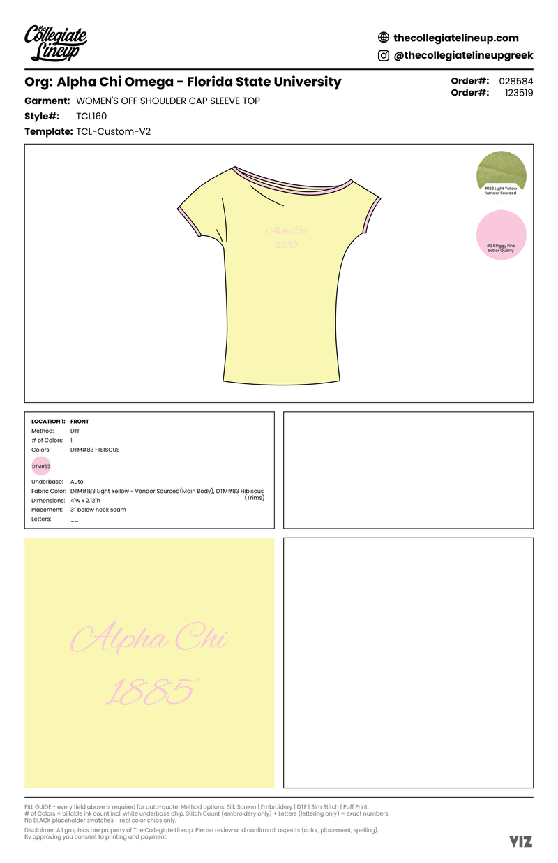 WOMEN'S OFF SHOULDER CAP SLEEVE TOP — Light Yellow
