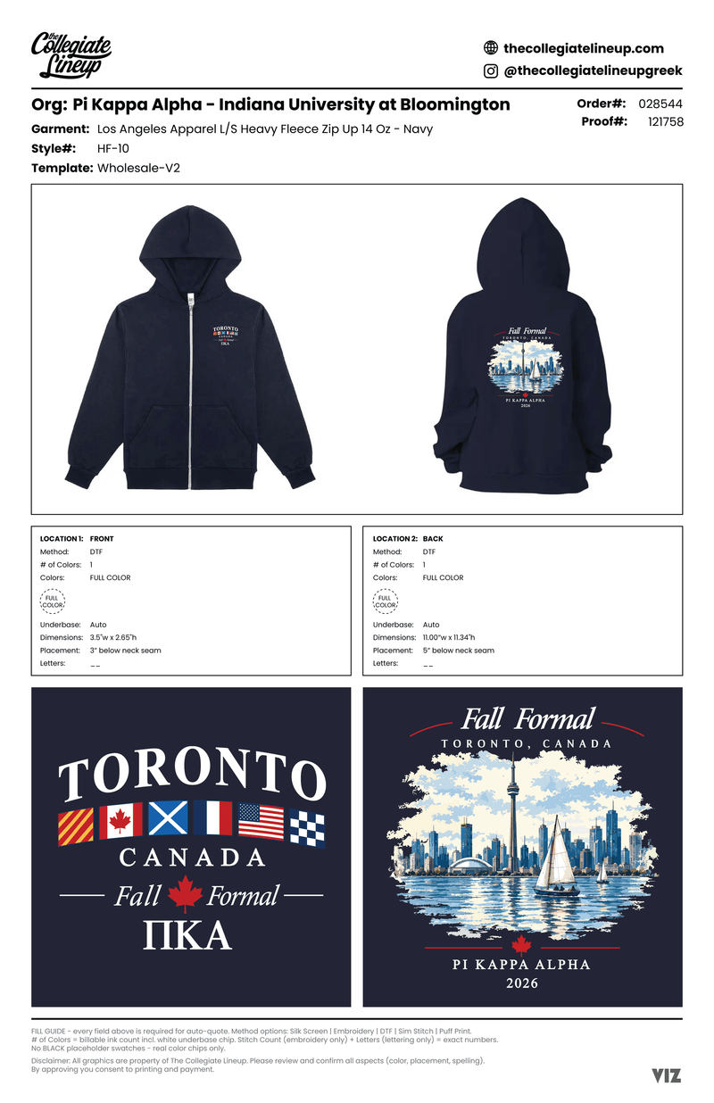 HEAVY FLEECE ZIP UP 14 OZ — Navy