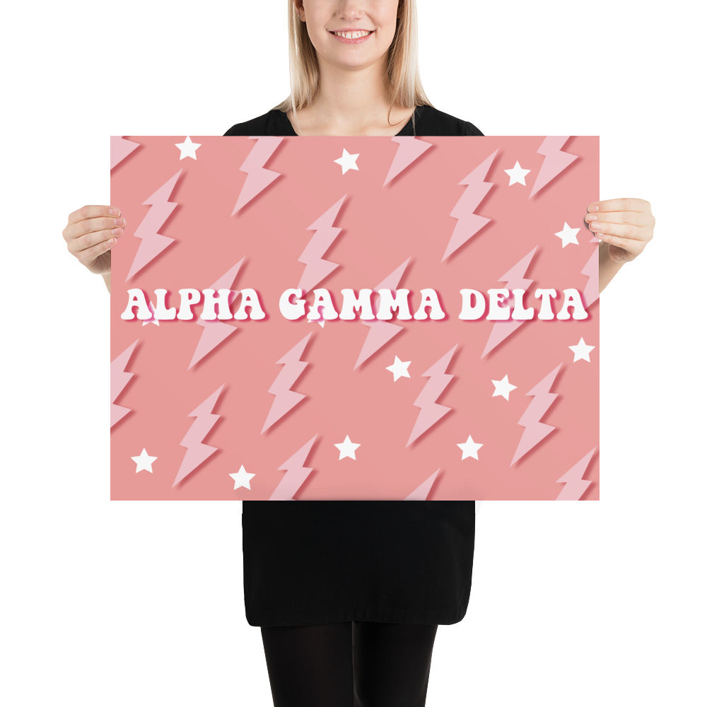 Pink Lighting Poster